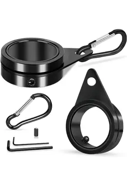 Flag Pole Rings Clips Aluminum Alloy Rotating Flag Mounting