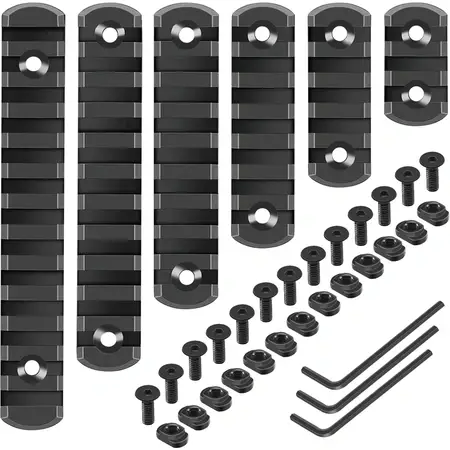 Single Picatinny Rail Section Pic Rails Adaptor with 13 T-Nuts
