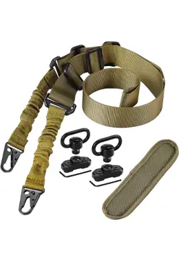 Two Point Traditional Sling Set with 360 Sling Swivel Mount and Shoulder Pad